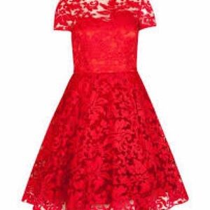 Ted Baker Red Floral Lace Dress